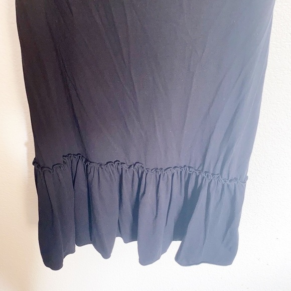 Max Studio Off Shoulder Black Ruffle Midi Dress - Picture 3 of 8